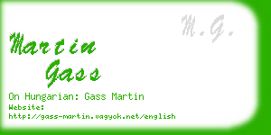 martin gass business card